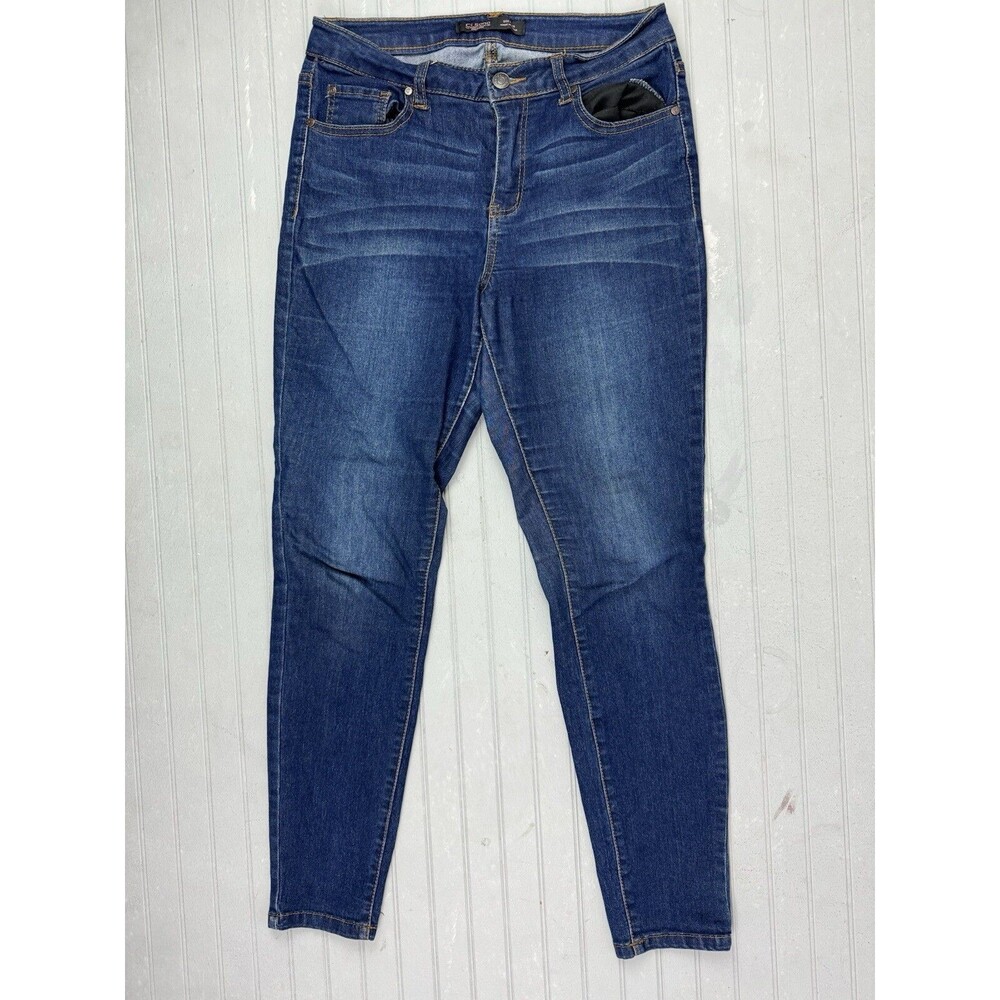 Ci Sono Size 7 28 Womens Jeans Mid Rise Skinny Stretch Dark Wash